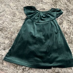 Green velvet dress